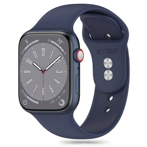 Strap for APPLE WATCH 4 / 5 / 6 / 7 / 8 / 9 / SE / ULTRA 1 / 2 (42 / 44 / 45 / 49 MM) Tech-Protect Silicone Midnight Blue 5906302310067