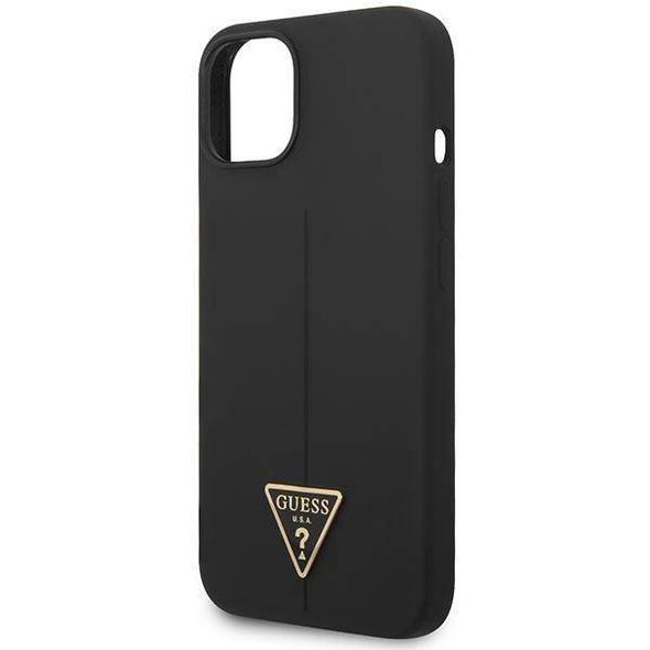 Case IPHONE 14 PLUS Guess Hardcase Silicone Triangle black 3666339065850