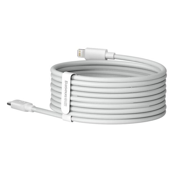 Baseus Simple Wisdom Data Cable Kit USB-C to Lightning PD 20W (2PCS/Set) 1.5m White 6953156230323