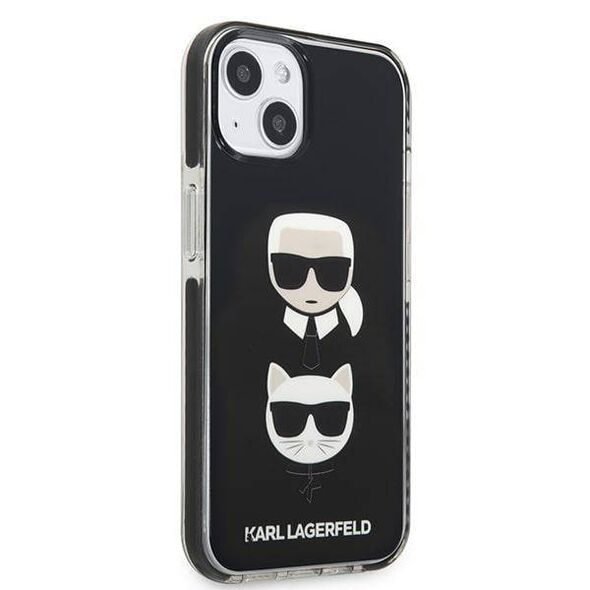 Original Case IPHONE 13 Karl Lagerfeld Hardcase Karl&Choupette Head black 3666339048655