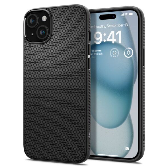 Spigen Husa pentru iPhone 15 - Spigen Liquid Air - Matte Black 8809896751117 έως 12 άτοκες Δόσεις