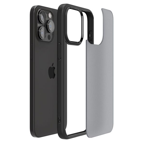 Spigen Husa pentru iPhone 15 Pro - Spigen Ultra Hybrid - Frost Black 8809896750400 έως 12 άτοκες Δόσεις