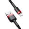 Baseus Baseus - Data Cable Cafule (CALKLF-B19) - USB to Lightning, 2.4A, 1m - Red Black 6953156274983 έως 12 άτοκες Δόσεις