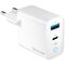 Forever TC-06-45AC GaN PD QC charger 1x USB-C 1x USB 45W white 5900495088673