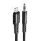 Acefast audio cable MFI Lightning - 3.5mm mini jack (male) 1.2m, AUX black (C1-06 black) 6974316280583