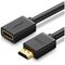 Ugreen HD107 10145 HDMI (Male) - HDMI (Female) 4K Cable 3m - Black 6957303811458