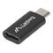 Adapter USB Lanberg USB-C - microUSB Czarny  (AD-UC-UM-01)