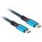 Kabel USB Lanberg USB-C - USB-C 1.2 m Czarno-niebieski (CA-CMCM-45CU-0012-BK)