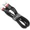 Kabel USB Baseus USB-A - Lightning 0.5 m Czarno-czerwony (CALKLF-A19)