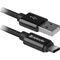 Kabel USB Defender USB-A - USB-C 1 m Czarny (87814)