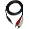 Kabel Neutralle Audio Kabel Jack (3,5mm) M - 2x CINCH M, 3m, czarny, Logo blistr