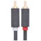 Ugreen AV104 10518 audio cable 2RCA (male) / 2RCA (male) 2m - gray 6957303815180