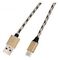 Kabel USB LogiLink USB-A - USB-C 1 m Beżowy (CU0133)