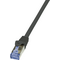 LogiLink Patchcord, CAT6A, S/FTP, PIMF, 1.5m, czarny (CQ3043S)