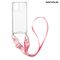 Θήκη Σιλικόνης με Strap Sonique Armor Clear Realme C67 4G Ροζ 5210312041249