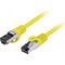 Lanberg Patchcord Lanberg S/FTP kat.8.1 0,25m LSZH CU fluke passed żółty