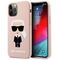 Karl Lagerfeld case for iPhone 12 Mini 5,4&quot; KLHCP12SSLFKPI light pink hard case Silicone Iconic 3700740493106