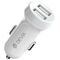 Devia car charger Smart 2x USB 3,1A white + USB-C cable 6938595331190