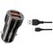 XO car charger CC48 2x USB 2,4A black + Lightning cable 6920680832255