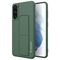 Wozinsky Kickstand Case Silicone Stand Cover for Samsung Galaxy S21 + 5G dark green