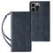 Magnet Strap Case Case for iPhone 14 Flip Wallet Mini Lanyard Stand Blue