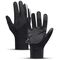 Insulated, non-slip sports phone gloves (size M) - black