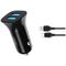 XO car charger TZ10 2x USB 2,4A black + microUSB cable 6920680875962