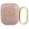 Guess GUA2SASMP AirPods cover pink/pink Saffiano Script Metal Collection