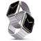 UNIQ pasek Revix Apple Watch Series 4/5/6/7/8/SE/SE2/Ultra 42/44/45mm. Reversible Magnetic lilak-biały/lilac-white