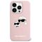 Original Case IPHONE 13 / 14 / 15 Karl Lagerfeld Hardcase Silicone Karl & Choupette Magsafe (KLHMP15SSKCHPPLP) 3666339256845