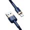 Baseus Cablu USB la Lightning, QC3.0, 1.5A, 2m - Baseus (CALKLF-CV3) - Blue / Gold 6953156290761 έως 12 άτοκες Δόσεις