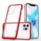 Clear 3in1 case for iPhone 12 Pro frame gel cover red