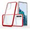 Clear 3in1 case for Samsung Galaxy S23 silicone cover with frame red