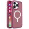 Magnetic Color Matte Case for iPhone 15 Pro Max - Burgundy