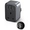 Wall charger 30W (2xUSB/USB C/AC) / UK - EU adapter 13A Ugreen CD314 - black