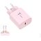 Wall Charger 20W USB-C + Cable 60W USB-C - USB-C T-PHOX Moderate Series T-PP11 pink 6974670443280