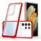 Clear 3in1 case for Samsung Galaxy S23 Ultra silicone cover with frame red