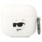 Case APPLE AIRPODS 3 Karl Lagerfeld Silicone Choupette Head 3D white 3666339087944