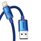 Baseus Baseus - Data Cable Crystal Shine (CAJY000103) - USB to Lightning, 2.4A, 2m - Blue 6932172602727 έως 12 άτοκες Δόσεις