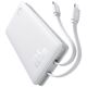 Baseus External USB Battery, Type-C, Dual USB-C Cable, Lightning, 22.5W, 10000mAh - Baseus Airpow Air Lite (P10067501213-00) - White 6932172652616 έως 12 άτοκες Δόσεις