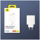 Baseus USB Rapid Charger, Type-C, 65W - Baseus Cube Pro (P10152301213-00) - White 6932172641481 έως 12 άτοκες Δόσεις