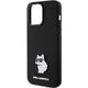 Original Case APPLE IPHONE 15 PRO MAX Karl Lagerfeld Silicone Choupette Metal Pin (KLHCP15XSMHCNPK) black 3666339166380