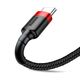 Baseus Baseus - Data Cable Cafule (CATKLF-U91) - USB to Type-C, 2A, 3m - Red Black 6953156296350 έως 12 άτοκες Δόσεις