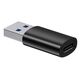 Baseus Adaptor din Aluminiu OTG, USB 3.1 la Type-C, 10Gbps - Baseus Ingenuity Series (ZJJQ000101) - Black 6932172605797 έως 12 άτοκες Δόσεις