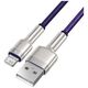 Baseus USB to Lightning Cable, 2.4A, 480Mbps, 1m - Baseus Cafule Series Metal (CALJK-A05) - Purple 6953156202269 έως 12 άτοκες Δόσεις