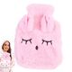 Rubber Hot Water Bottle in Pink Cover 5904161140740