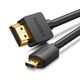 UGREEN HD127 Micro HDMI - HDMI Cable 4K 3D 3m (black) 6957303831043