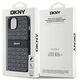 DKNY case for iPhone 15 6,1&quot; DKHCP15SPRTHSLK black HC PU repeat texture pattern w tonal stripe 3666339260392