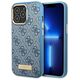 Guess case for iPhone 14 Pro Max 6,7&quot; GUHMP14XU4GPRB blue hard case 4G Logo Plate MagSafe 3666339070014