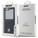 Original Case SAMSUNG GALAXY Z FLIP 6 DKNY Leather Metal Stack Logo (DKHCZF6PSMCSLK) black 3666339322960